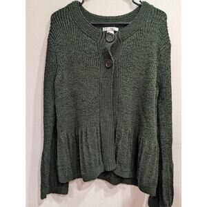 Women's olive green cardigan by Sarah Spencer Woman 2X
